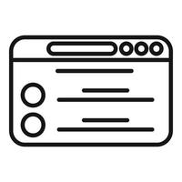 Website exam icon outline vector. Work test vector