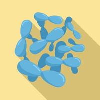 Bacteria icon flat vector. Lactobacillus probiotic vector