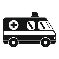 icono de coche de ambulancia vector simple. vehículo de emergencia