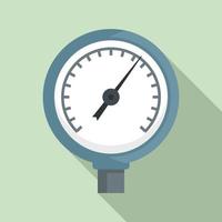 Manometer device icon flat vector. Gas gauge vector