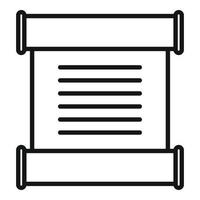 Study papyrus icon outline vector. Final exam vector