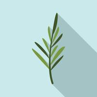 Rosemary leaf icon flat vector. Leaves plant vector