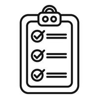 To do list icon outline vector. Work artwork vector