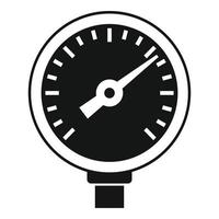 vector simple de icono de manómetro de presión. medidor de gas