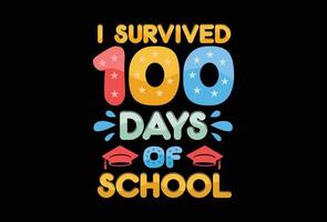 100 days of school colorful typography t shirt design bundle for print on demand vector