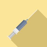 Tonsillitis injection icon flat vector. Inflammation disease vector