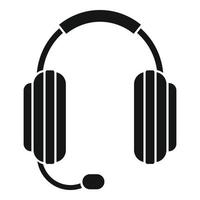 Care headset icon simple vector. Gamer microphone vector