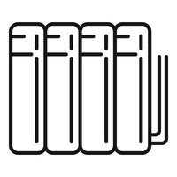 Accumulator cell icon outline vector. Battery energy vector