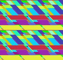 Flat colorful seamless pattern with chaotic skewed rectangles vector