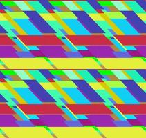 Flat colorful seamless pattern with chaotic skewed rectangles vector