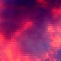Sundown themed blurry background with triangular grid vector