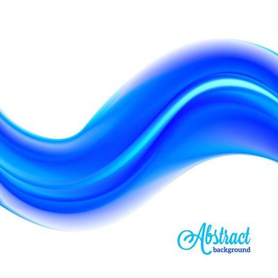 Abstract blurred background with blue flowing wave