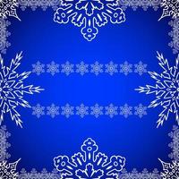 Christmas frame with drawn snowflakes on the edges vector