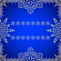 Christmas frame with drawn snowflakes on the edges vector