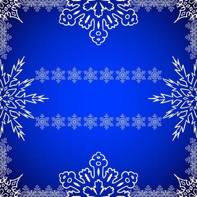 Christmas frame with drawn snowflakes on the edges