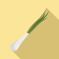 Cut chive icon flat vector. Chinese onion vector