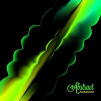 Abstract blurred background with green flowing wave vector