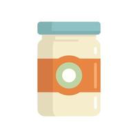Molecular cuisine jar icon flat isolated vector