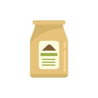 Bio compost pack icon flat isolated vector
