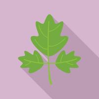 Parsley thyme icon flat vector. Leaf herb vector