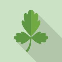 Fresh parsley icon flat vector. Garnish herb vector