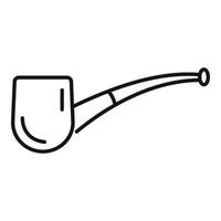 Smoke pipe icon outline vector. Old wood vector
