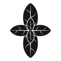 Basil herb icon simple vector. Spice leaf vector
