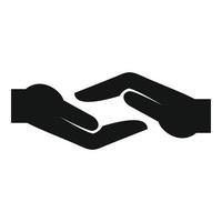 Trust help hand icon simple vector. Business deal vector
