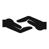 Trust help hand icon simple vector. Business deal vector