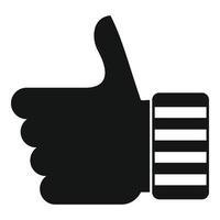 Referee thumb up icon simple vector. Soccer judge vector