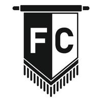 vector simple del icono del emblema del club de fútbol. insignia de fútbol