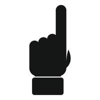 Referee finger sign icon simple vector. Penalty judge vector