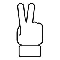 Referee hand sign icon outline vector. Game judge vector