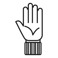 Referee hand icon outline vector. Game judge vector