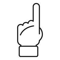 Referee finger sign icon outline vector. Penalty judge vector