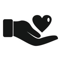 Trust keep love icon simple vector. Hand heart vector