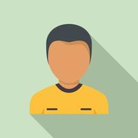 Referee man icon flat vector. Soccer card vector