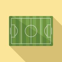 Soccer field icon flat vector. Stadium pitch vector