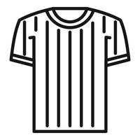 vector de contorno de icono de camiseta de árbitro. pena de juez