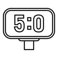 Scoreboard icon outline vector. Sport game vector