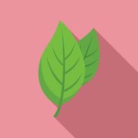 Basil spice plant icon flat vector. Herb leaf vector