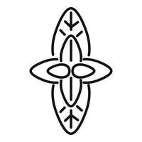 Basil icon outline vector. Herb leaf vector