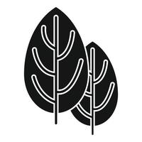 vector simple de icono botánico de albahaca. hoja de hierba