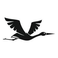 Cute stork icon simple vector. Heron bird vector