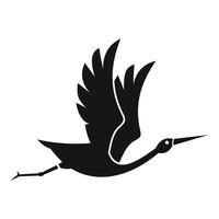 Nest stork icon simple vector. Fly bird vector