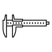 Caliper scale icon outline vector. Calliper vernier vector