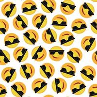 Emoticon seamless pattern. Fun emoticon seamless background vector