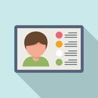 Webinar stream icon flat vector. Online broadcast vector