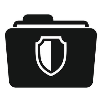 Secured folder icon simple vector. Data information vector