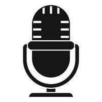 vector simple de icono de micrófono de estudio de transmisión. video en vivo